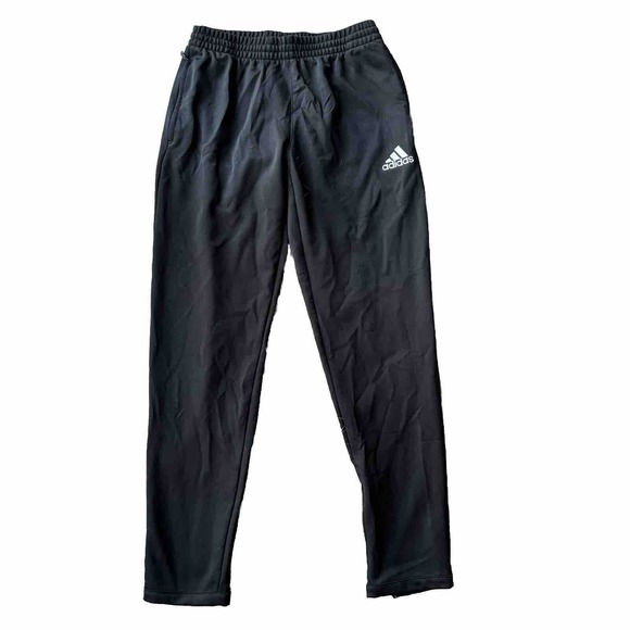 Adidas Track Pants Sz M Black Training Workout Running Soccer Athletic Womens - Picture 1 of 15